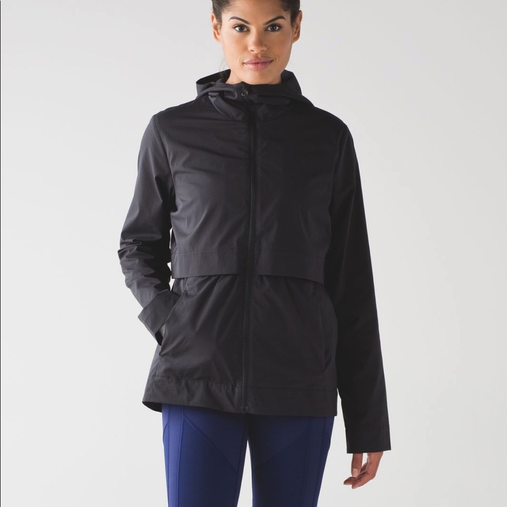 lululemon athletica Black Hooded Lightweight Jacket